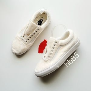 Vans Old Skool Sherpa Turtledove White Women's 10